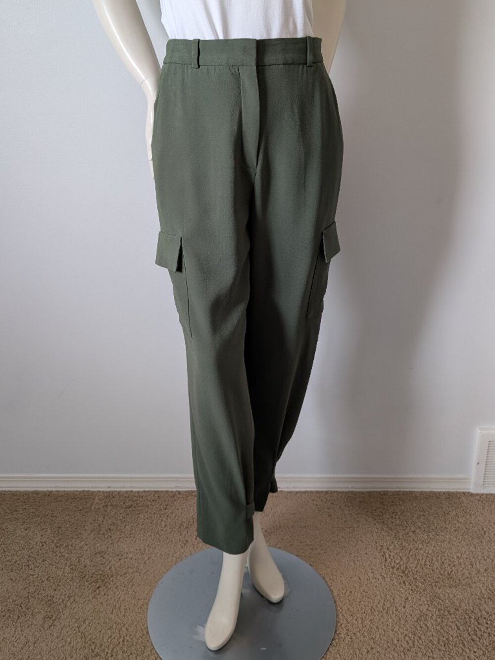 Babaton by Ariztia - Olive Green Cargo Trousers - Size 6
